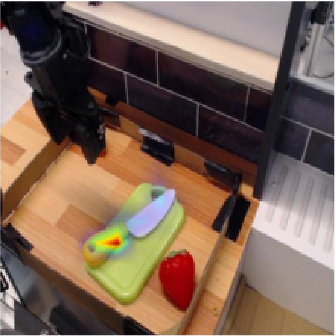 Zero-shot Espresso-2D affordance grounding for "Grasp the knife" on an Open X-Embodiment robot scene